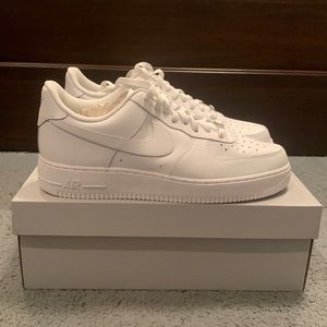 Brand new white Air Force 1 still in its original box.
